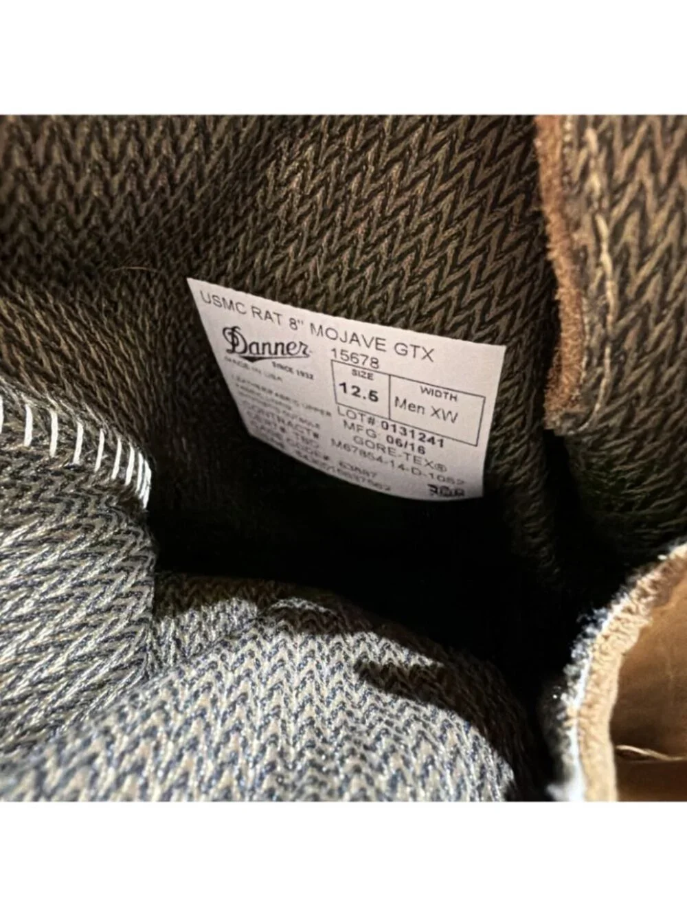 Danner USMC Rat TEMPERATE Boots 8